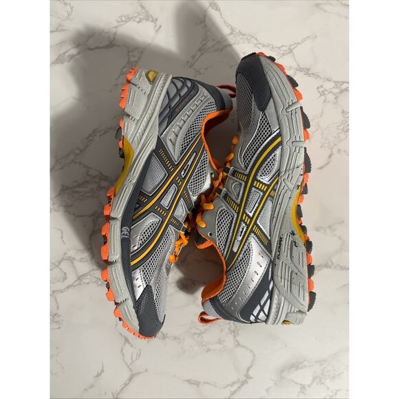 Asics Womens Duomax TM T2E6N Gray Orange Low Top Running Sneaker Shoes Size 8.5 - Picture 1 of 9